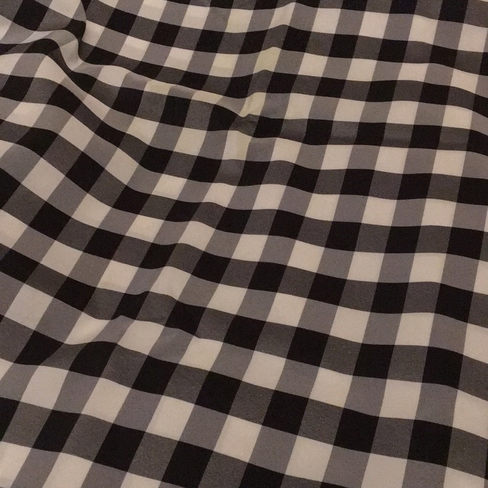 Black & White checkered tablecloths